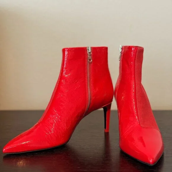 ! NWT Stunning Rag & Bone Red Denim Beha Boot ! - Picture 3 of 8